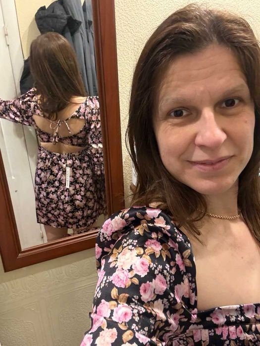 Атласна сукня розмір S For Love & Lemons Kate Long Sleeve Mini Dress