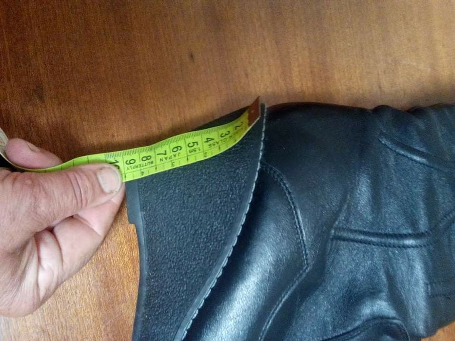 Кожаные сапоги на цегейке 39р