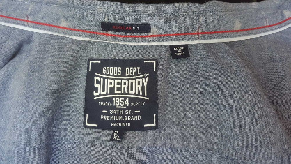 мужская рубашка SUPERDRY XL  Regular Fit