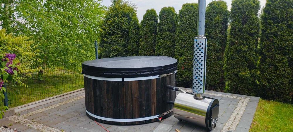 Balie ogrodowe z piecem na drewno, jacuzzi ogrodowe, ruska bania TANIO