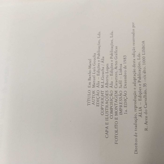 raro Livro "Em Banho-Maria" – Manuel Luís Goucha Com dedicatória à Filipa Vacondeus - 1º ED