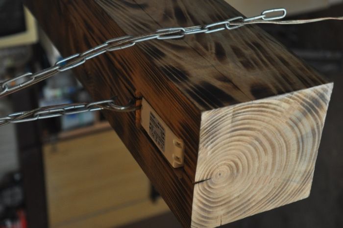 lampa belka sosnowa led oświetlenie ledowe profil 1m loft
