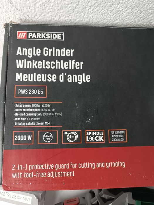 Болгарка PARKSIDE PWS 230 E5 Німеччина. Парксайд шліфмашин кутова, ушм