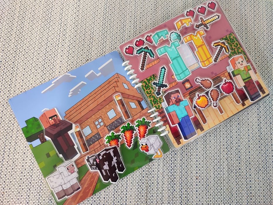 Майнкрафт альбом на липучках. Minecraft