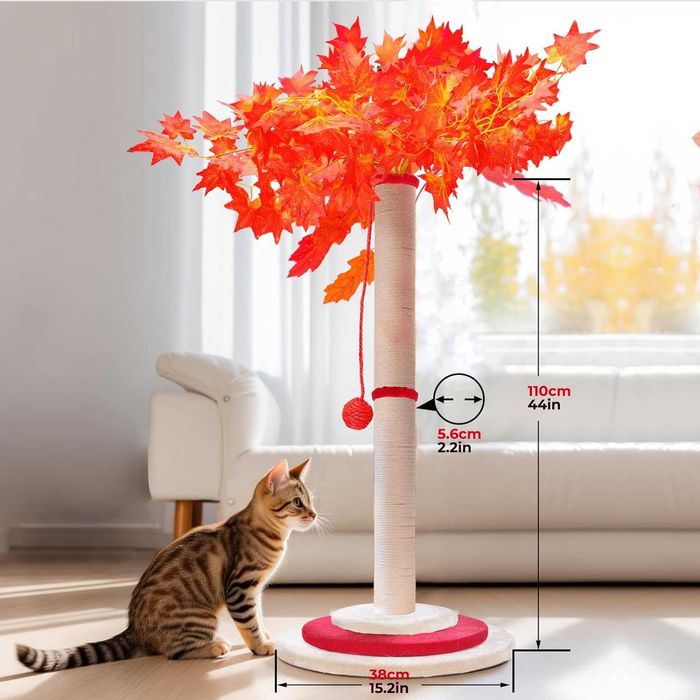 Poste arranhador para gato em forma de árvore brinquedo 38x75 cm NOVO