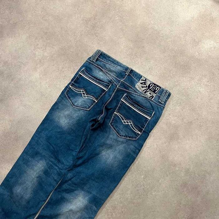 Vintage Spodnie Jeansy Y2K Denim Pants Haft Retro Rap 90s