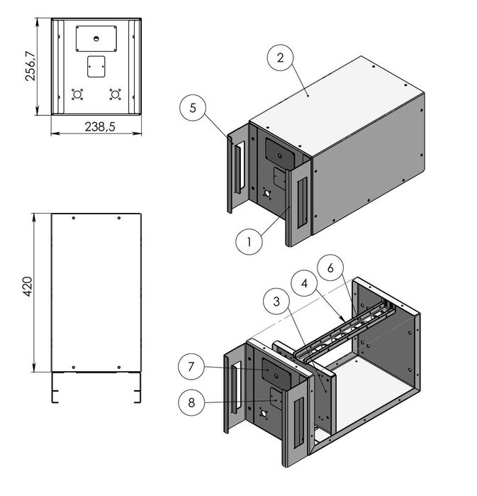 Корпус Ящик BOX для АКБ 48v 16s Lifepo4 LF230/MB30/MB31/280/305/314Ah