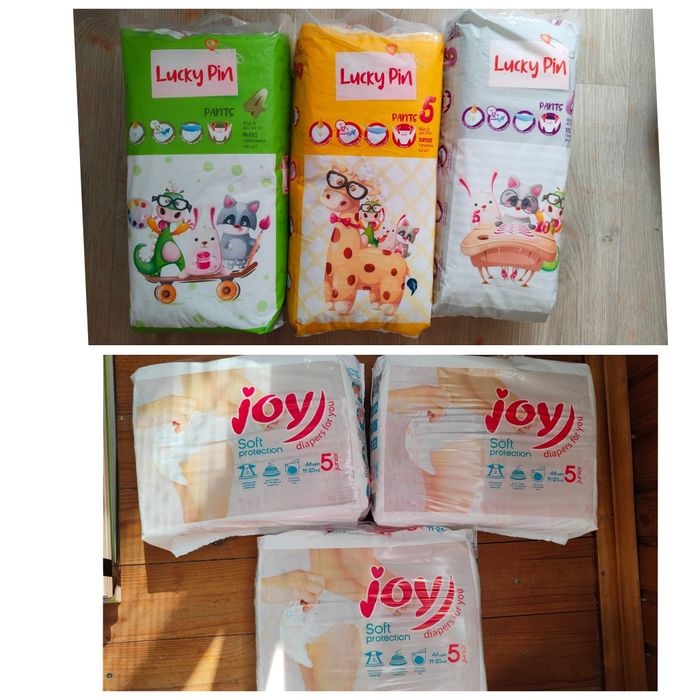 Підгузки трусики joy soft protection  lucky pin 4 5 6 розмір