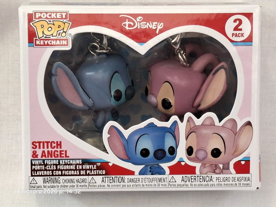 Фигурки брелоки фанко поп Стич и Энджел Ангел  Лило и Стич Lilo Stitch