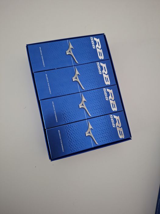 Caixa com 12 bolas brancas Mizuno RB566 nova