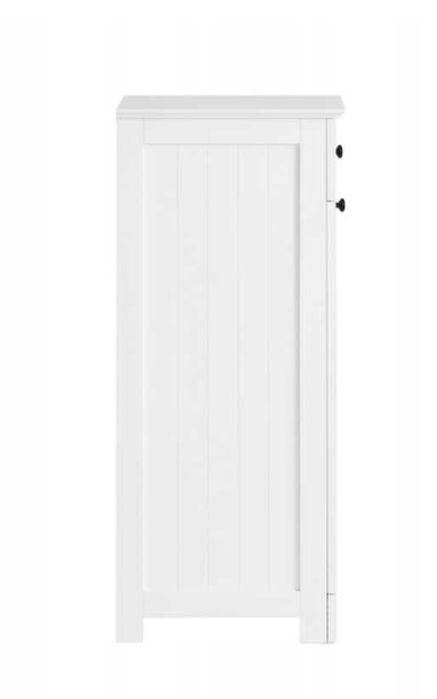 Szafka słupek łazienkowy z koszem na pranie ażurowa biała Nowa