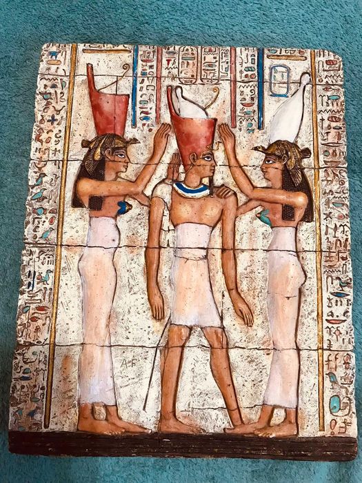 Картина панно объемное камень фреска барельеф Египет папирус