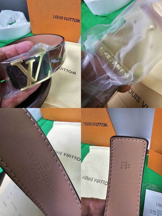 Pasek unisex Louis Vuitton komplet zloty srebrny nowość brazowy Premium