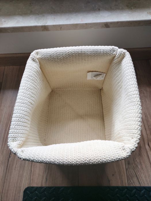 Kosz szyty ręcznie do regału półek szafki pokoju do przechowywania