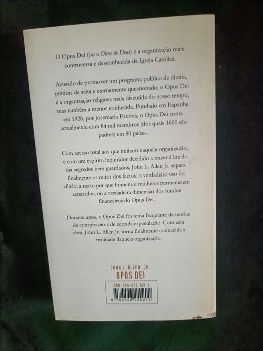 Livro "Opus Dei" de John L. Allen. Jr.