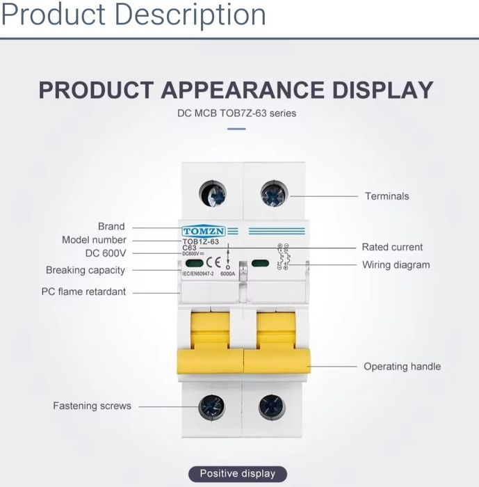 Wyłącznik nadpradowy PV 2P DC 16A 600V
WYŁĄCZNIK NADPR