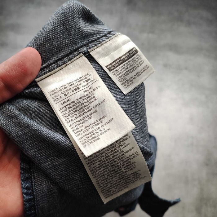 MĘSKA Elegancka PREMIUM Koszula Jeans Denim Levis Classic Kieszonki