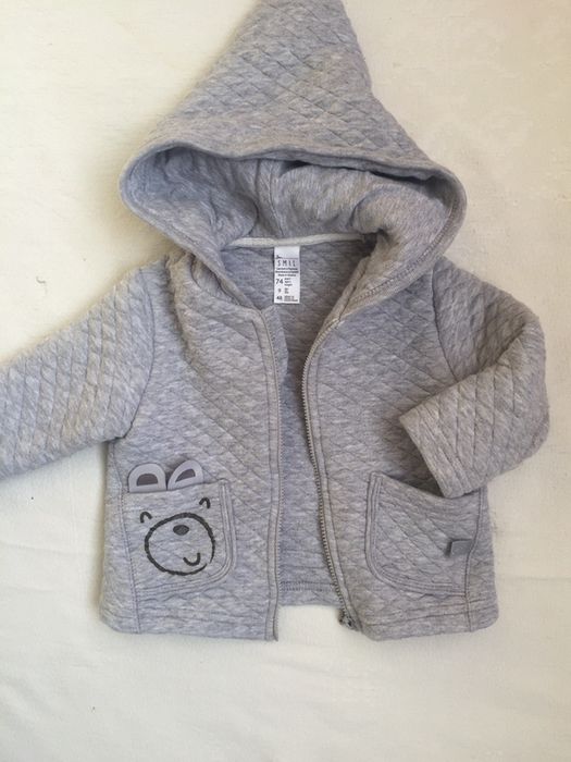 Тепла кофта демісезон з капюшоном зріст 74 на 9 міс
