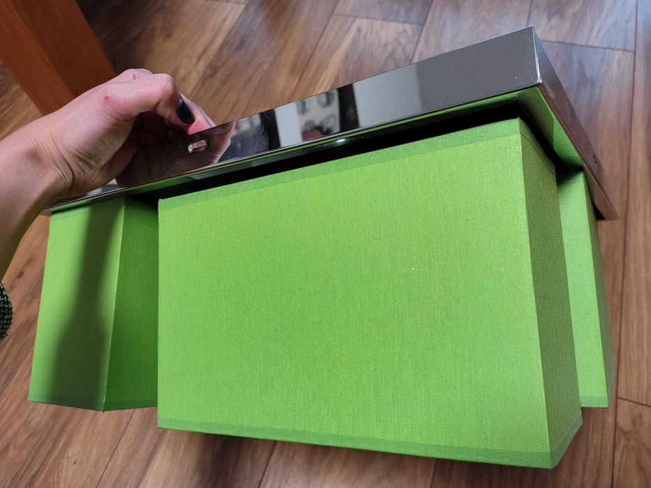 Lampa sufitowa zielona plafon + 2 lampki nocne