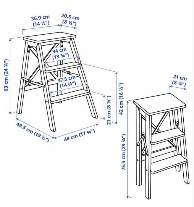 Handmade drabinka IKEA  BEKVÄM