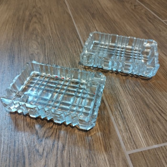 Kryształowa popielniczka PRL