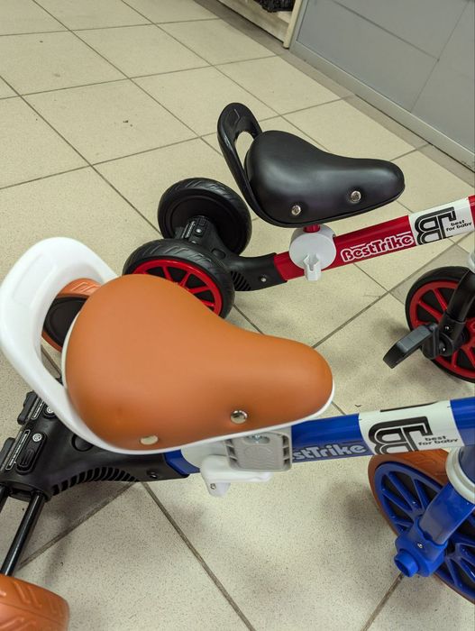 Велосипед 3-х колесный 2в1, велобег, металлическая рама