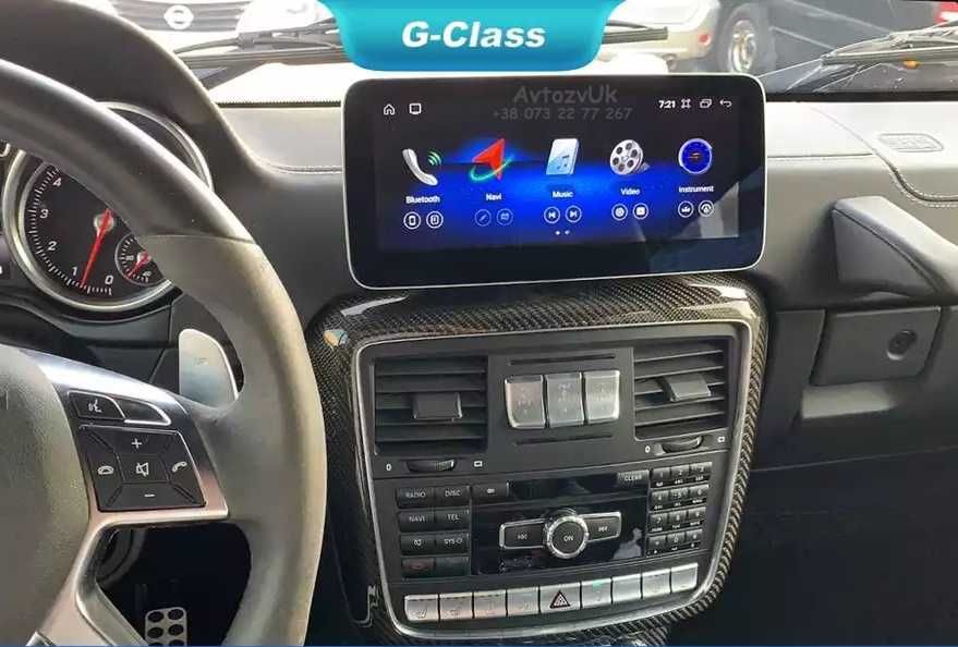 Дисплей W461 W463 W464 NTG USB Mercedes G магнітола Android 15 CarPlay