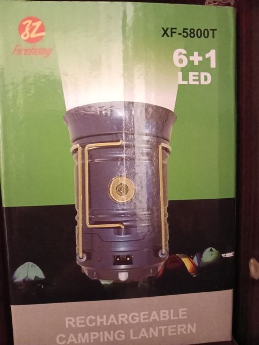 Led Фонарь с солнечной подзарядкой XF5800T аккумулятор