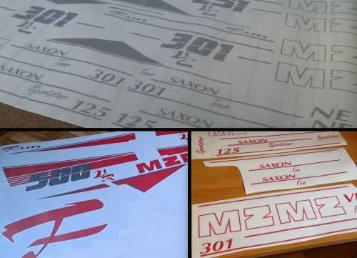 naklejki MZ Saxon Tour Fun Sportstar Roadstar 301 500R Silver Star