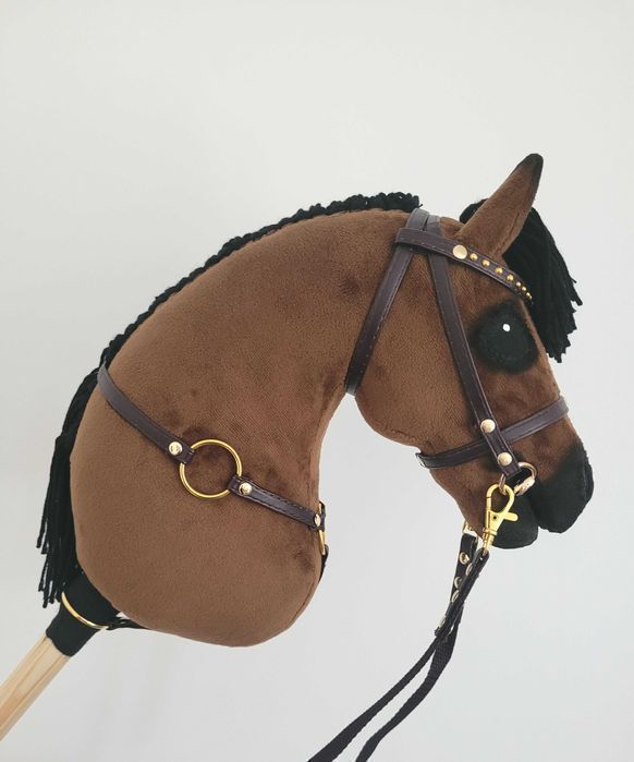 Konik Hobby Horse A4 ręcznie szyty z minky, zestaw z ogłowiem #175