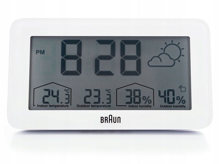 budzik braun bc13wp-dcf alarm drzemka termometr