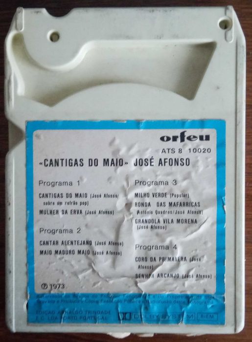 José Afonso	- - - - -		Cantigas do Maio	- - - - -	CARTUCHO