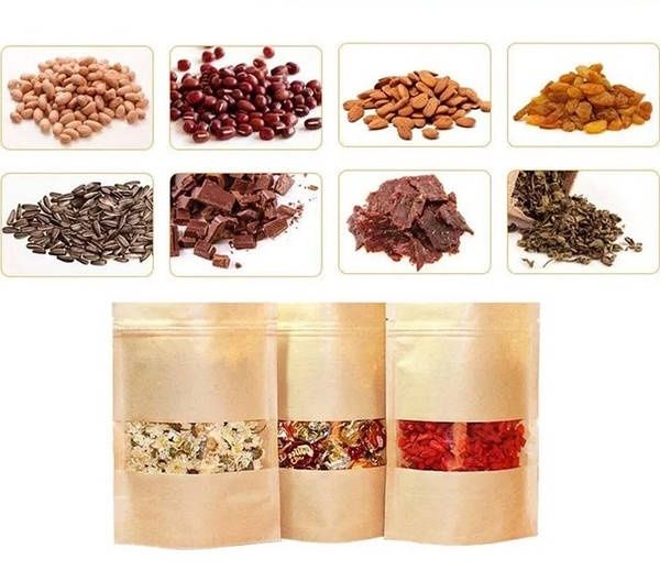 Дой пак, крафтовой пакет з вікном, пакет на застіжці, zip пакет