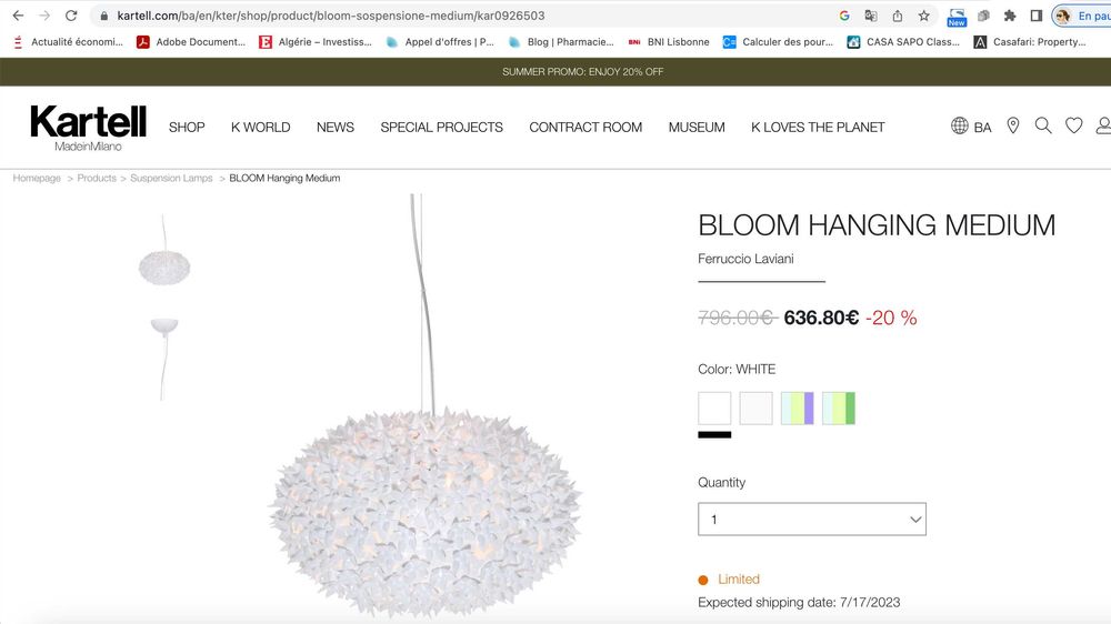 KARTELL BLOOM hanging Medium