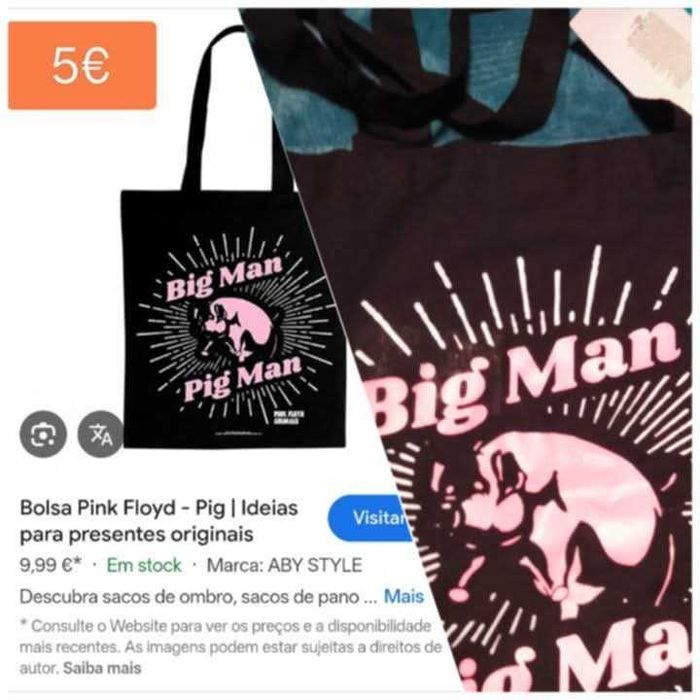Saco pano Punk Floyd