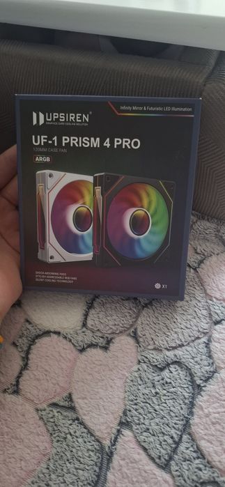Корпусний кулер вентилятор 120мм Upsiren UF-1 Prism 4 Pro ARGB White/Black