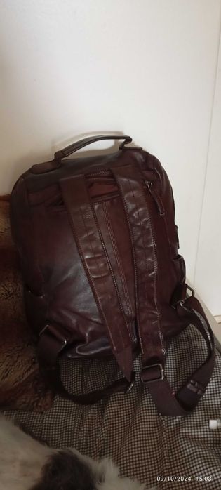 Mochila nova em pele-Dakar adventure