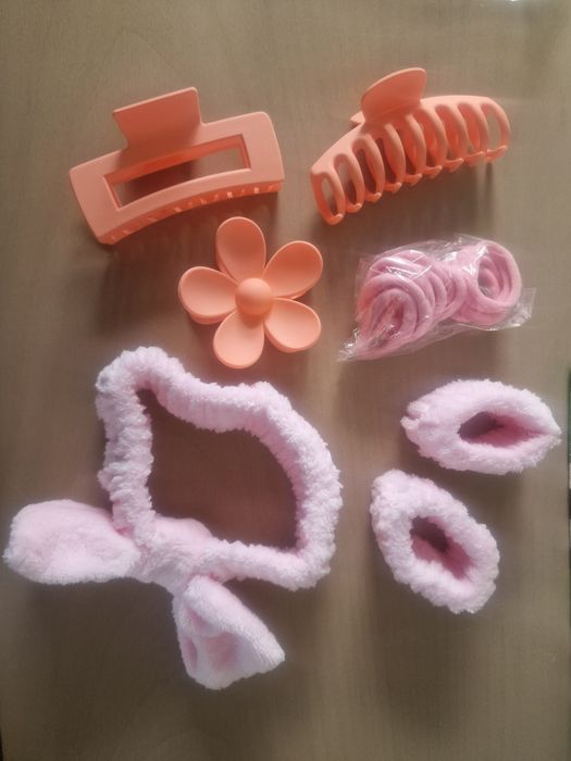 Zestaw upominkowy Beauty spa do włosów opaski klamry gumki