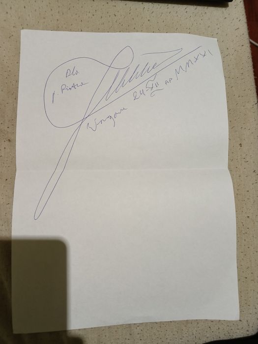 Sprzedam autograf Janusz Korwin Mikke