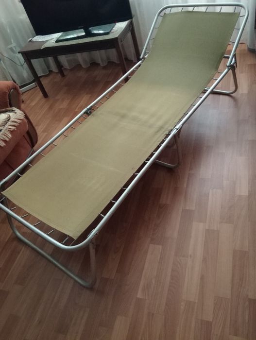 Раскладушка Советская,алюминиевая.