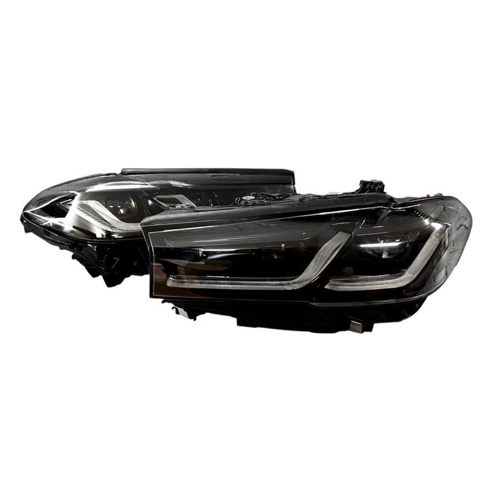 Фари BMW G30 G31 G38 стиль LCI Shadow Line з жовтим ДХО Г30 Г31 Г38