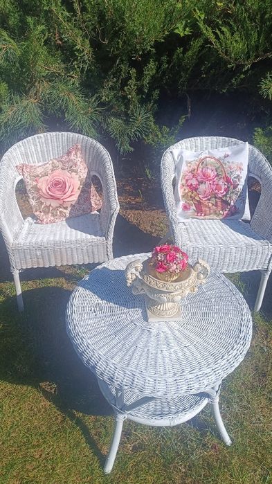 Komplet z wikliny Styl Prowansalski