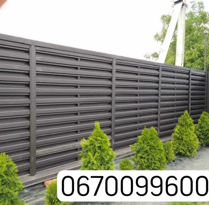 металеві штахети паркан огорожа   забор ламелі завод