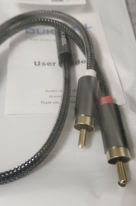 Dukabel adapter 2xcinch 1xmini Jack damski 0.3m -Nowy -