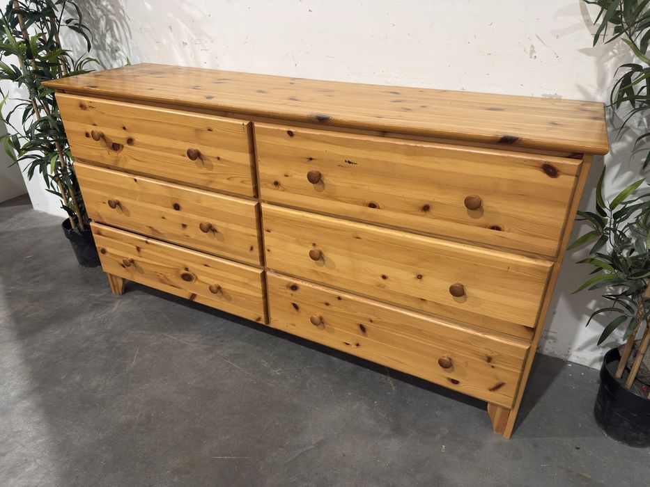 Ładna komoda sosnowa 6 szuflad super stan dowóz wysyłka