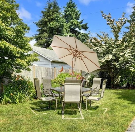 Parasol Ogrodowy 270cm Balkon Taras Drewniany Regulowany Beżowy