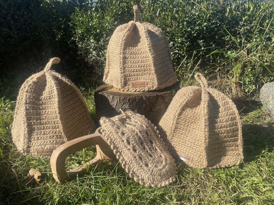 Эко-мочалки и шапки для дома и бани