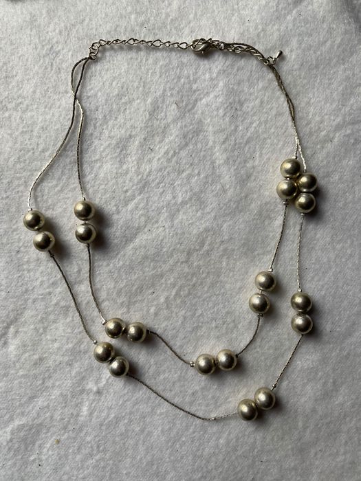 Dwurzędowy naszyjnik z perełkami
