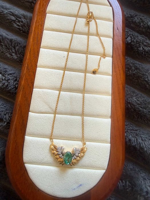 Colar com Pendente de Asas e Cristais - Prata de Lei 925 necklace