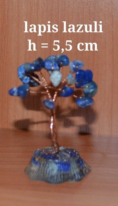 Drzewko Szczęścia LAPIS LAZULI – Mądrość i Spokój + Pudełko h=5,5cm